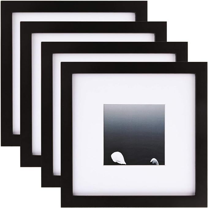 Egofine 8x8 Picture Frames 4 PCS - Made of Solid Wood for Table Top Display and Wall Mounting Pho... | Amazon (US)