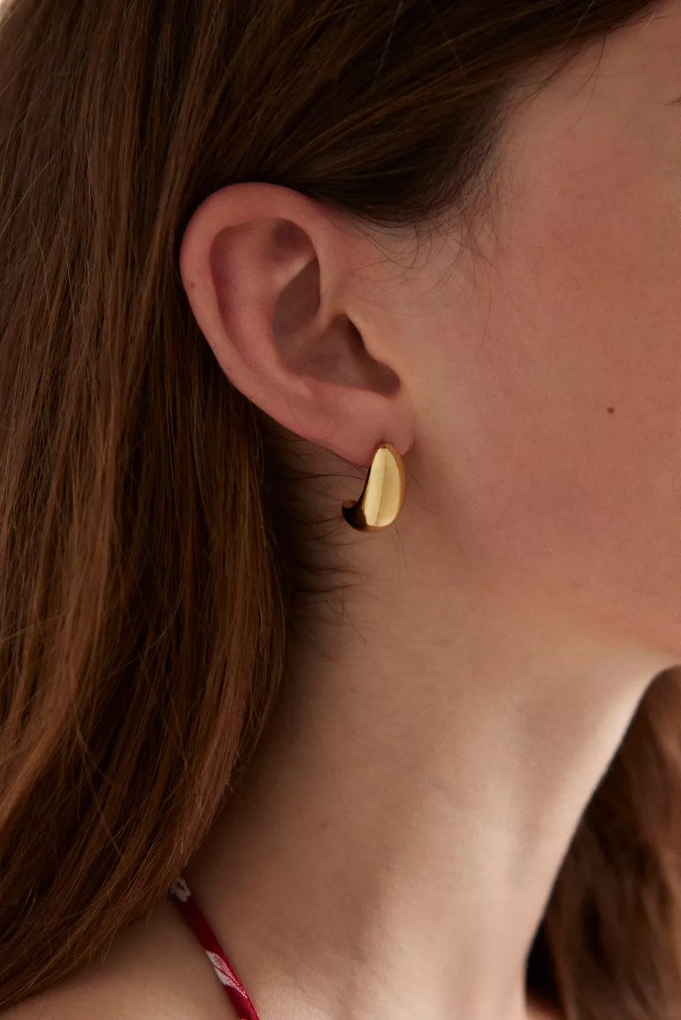 14k Gold Plated Dome Drop Earring | Urban Outfitters (US and RoW)