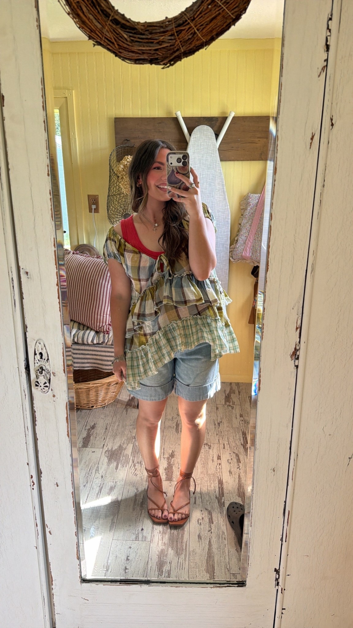 Channeling spring and summer with today’s outfit! Denim shorts, strappy sandals and a cold shoulder blouse screams warmer weather!

#LTKPetite #LTKootd #LTKgrwm