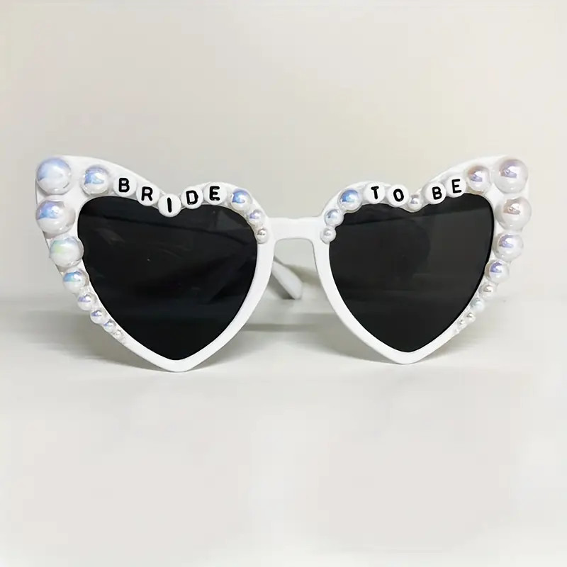 Pearl Heart Sunglasses Bachelorette Party Bride Gift - Temu | Temu Affiliate Program