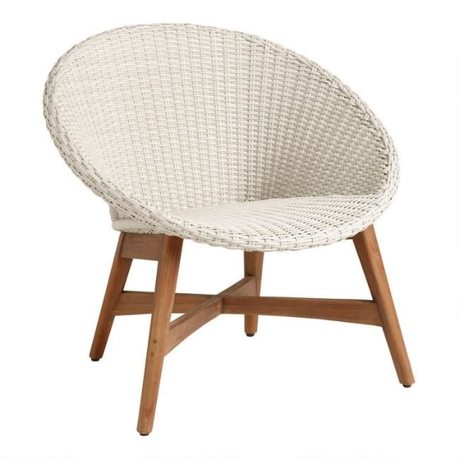 Round All Weather Wicker Vernazza Outdoor Chair Set of 2 | World Market