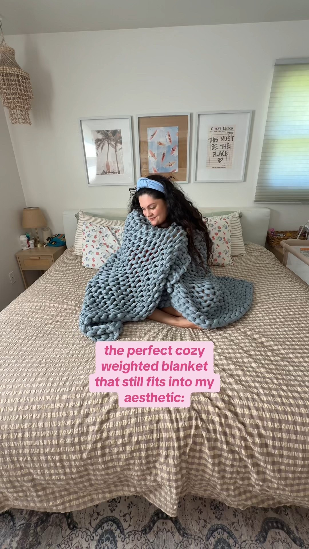 obsessed with this large knit weighted blanket!!!☁️🩵💫

#LTKHome #LTKSeasonal #LTKStyleTip