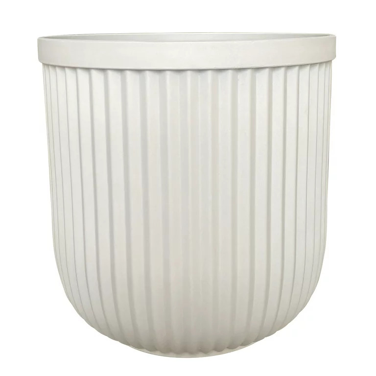 Better Homes & Gardens 16"W x 16"L x 15.8"H Ellan White Resin Plant Pot Planter | Walmart (US)