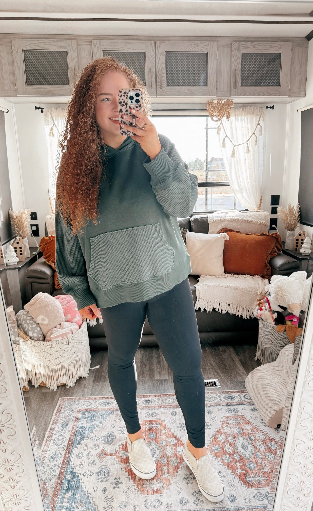 Cozy season in full swing 💚✨ This green hoodie is the kind you throw on once and immediately want in every color. 🥰 Paired it with my go to basics for an easy, comfortable outfit that still feels cute for everyday winter plans.💚 green hoodie | aerie hoodie | cozy green hoodie | winter hoodie outfit | black leggings | amazon black leggings | everyday leggings outfit | beige checkered vans | checkered vans | neutral sneakers | casual winter outfit | cozy winter outfit | comfy winter style | everyday casual outfit | holiday casual outfit | winter errands outfit | festive but casual look | green winter outfit | cozy basics | comfy outfit ideas | seasonal outfit inspo | winter wardrobe staples | throw on and go outfit | easy winter outfit | casual holiday season outfit | amazon outfit ideas

#LTKgrwm #LTKdayinmylife #LTKHoliday