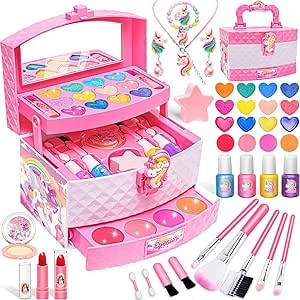 Toys for Girls,Kids-Makeup-Kit for-Girl-Toys for 3 4 5 6 7 8 9 10 11 12 Year Old Girls,Washable P... | Amazon (US)