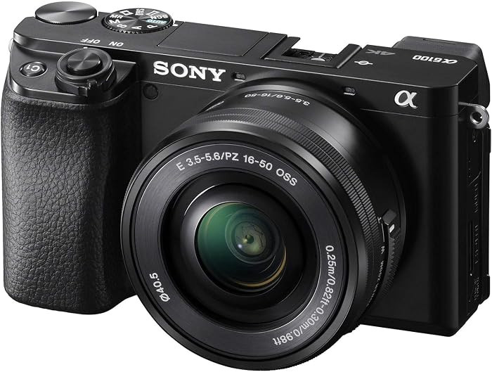 Sony Alpha A6100 Mirrorless Camera with 16-50mm Zoom Lens, Black (ILCE6100L/B) | Amazon (US)