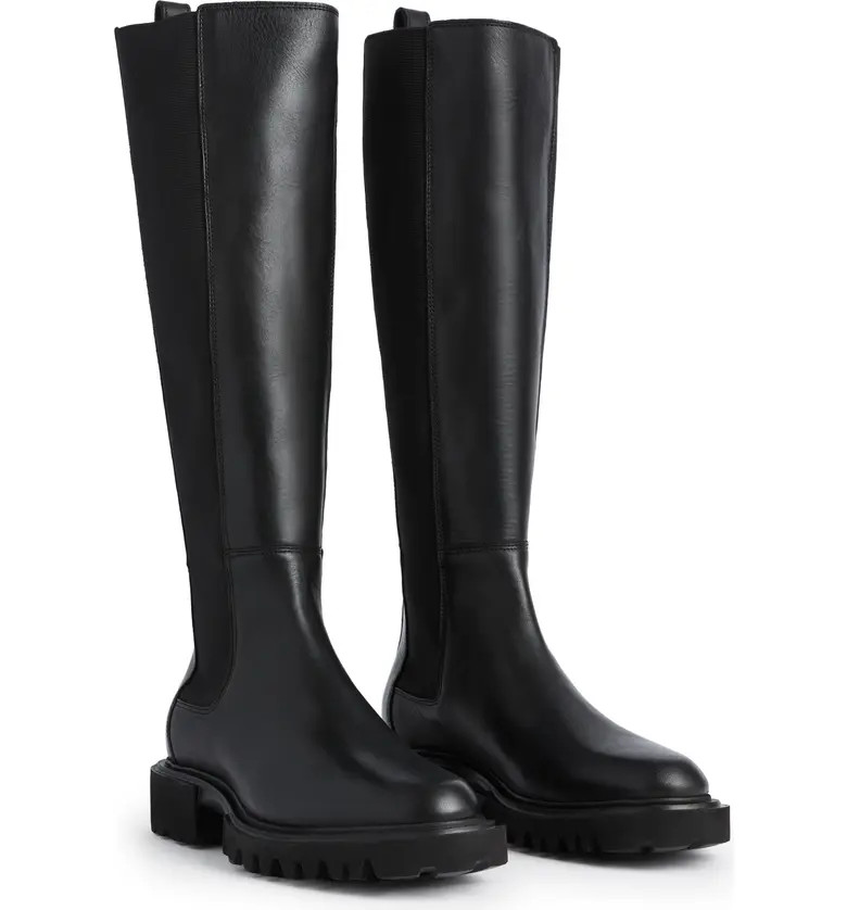 AllSaints Maeve Knee High Chelsea Boot (Women) | Nordstrom | Nordstrom