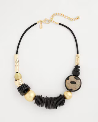 Black & Gold Short Necklace | Chico's