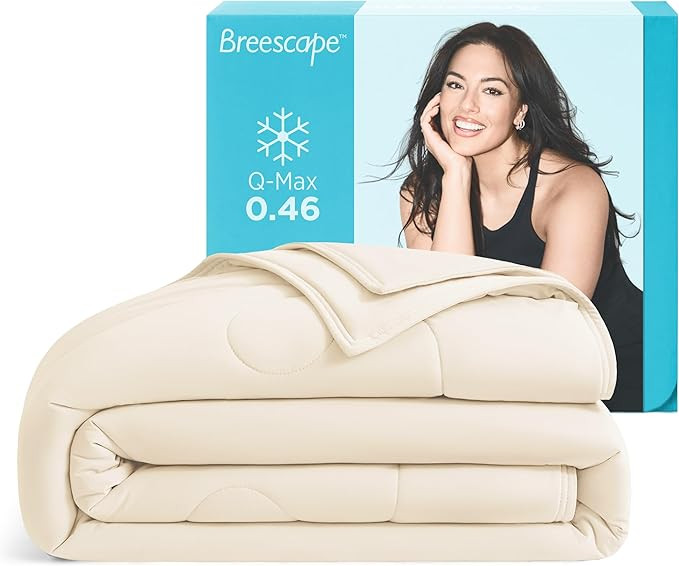 Breescape Cooling Comforter Throw Size - BlendTek™ Q-Max>0.46 Tech, Breathable Blanket for Hot ... | Amazon (US)