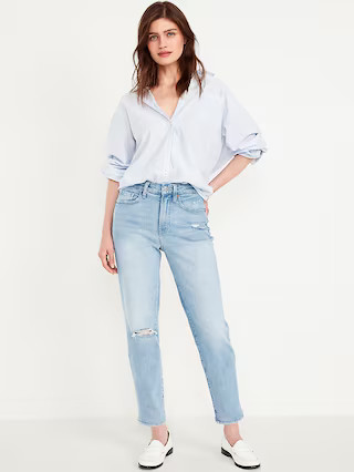 High-Waisted OG Straight Ankle Jeans | Old Navy (US)