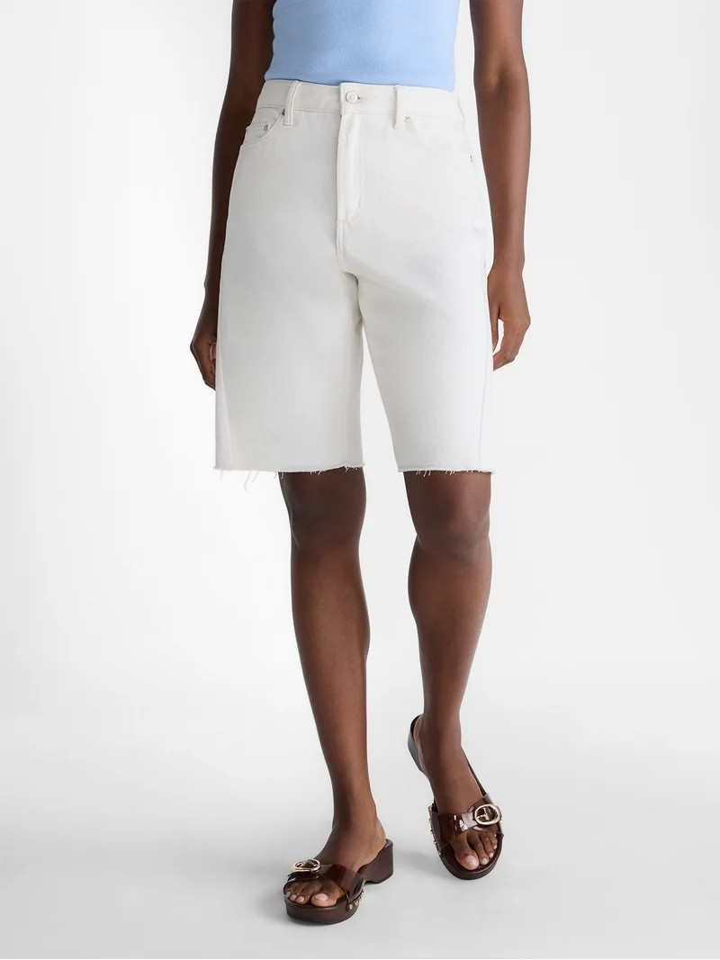 Scoop Women's and Women's Plus Denim Bermuda Shorts, Sizes 0-26W | Walmart (US)