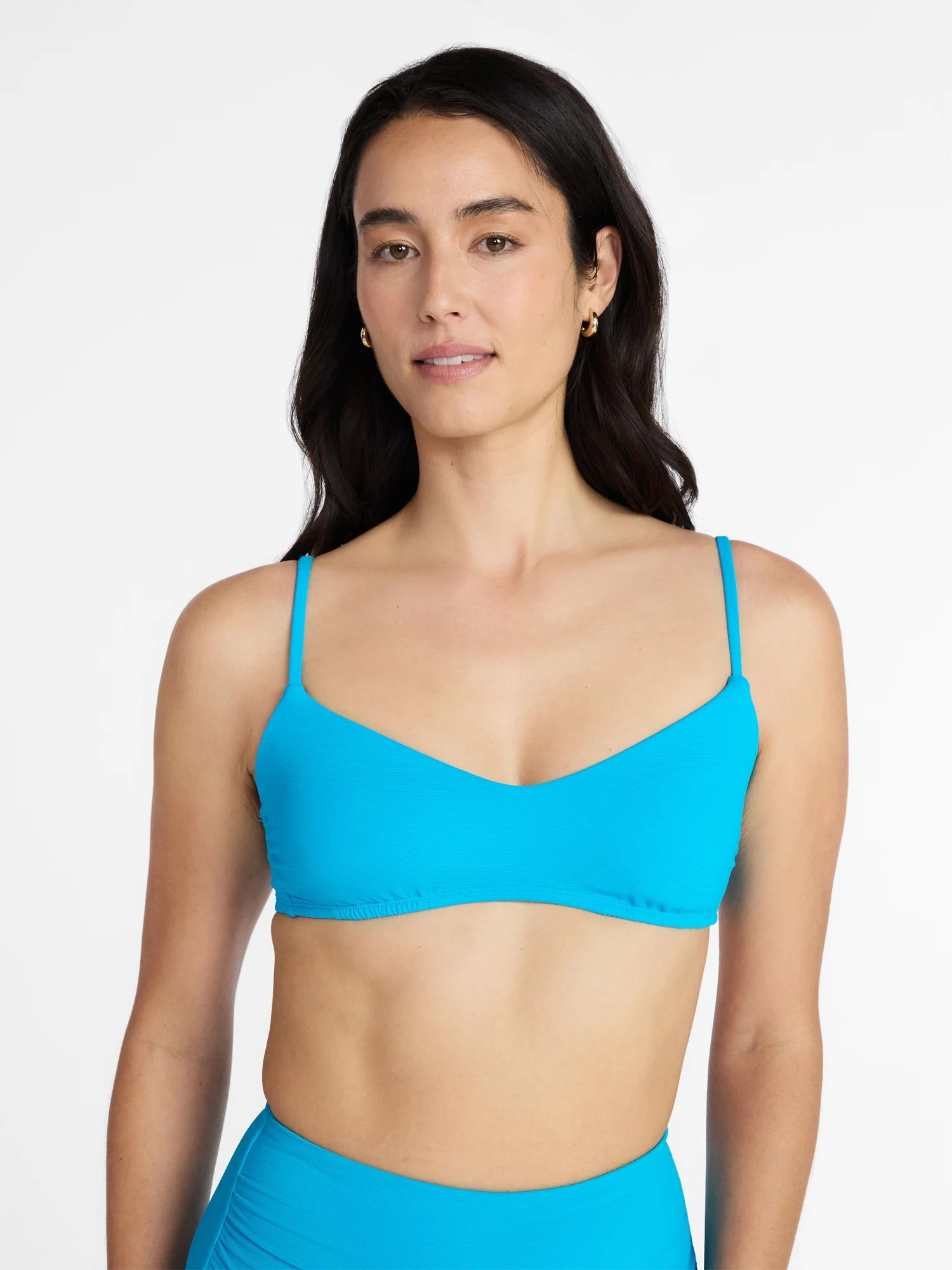 Time and Tru Women's and Women's Plus Ribbed Bralette Bikini Top, Sizes XS-3X | Walmart (US)