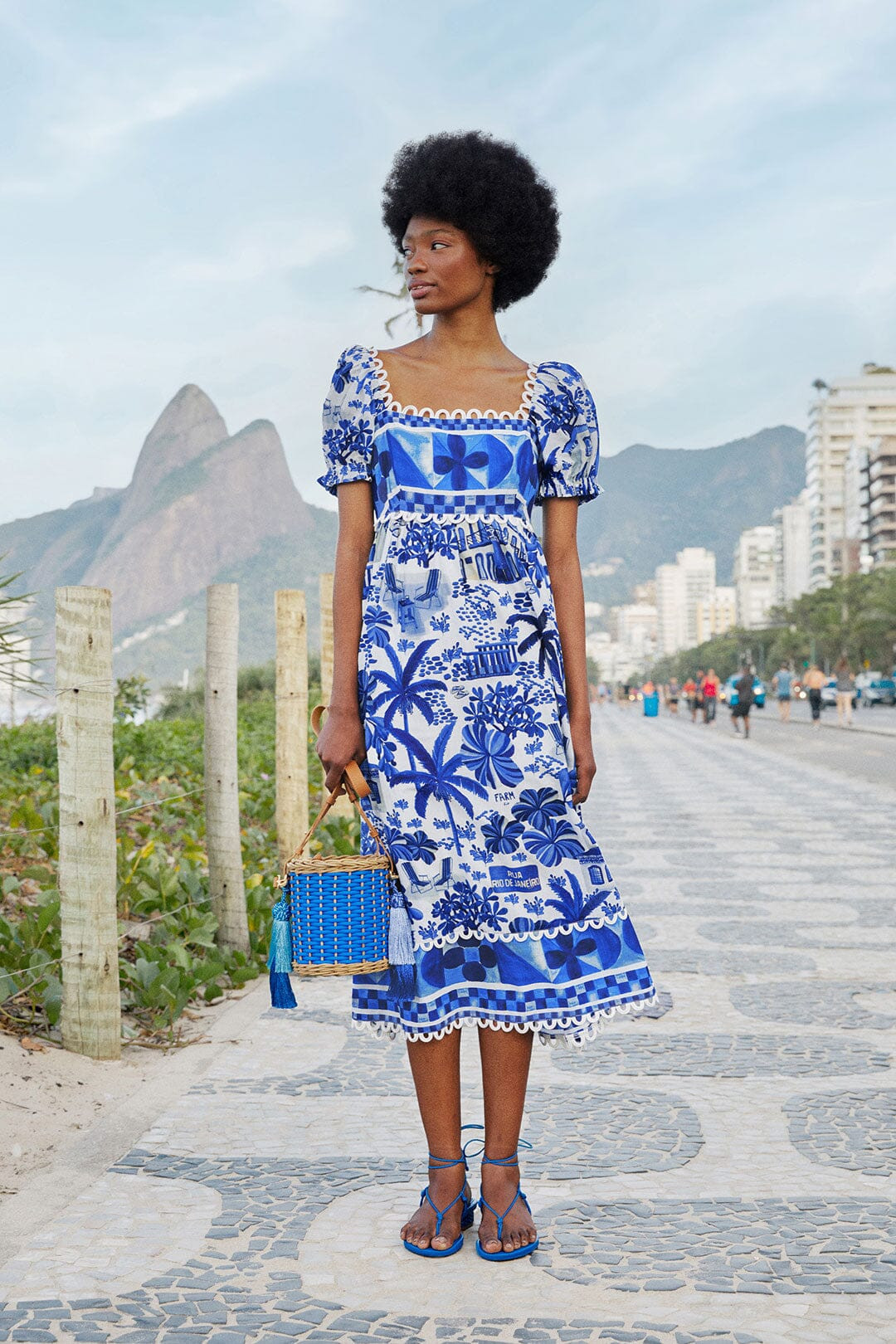 Sweet Rio Puff Sleeve Midi Dress | FarmRio (US)