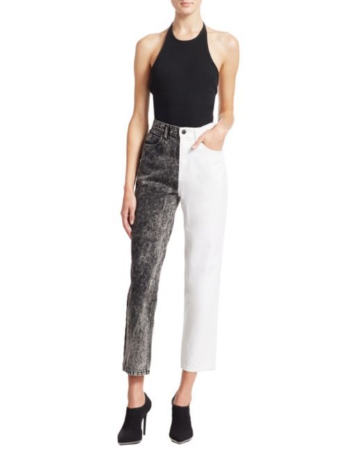 Alexander Wang - Two-Tone Ankle Jeans | Saks Fifth Avenue