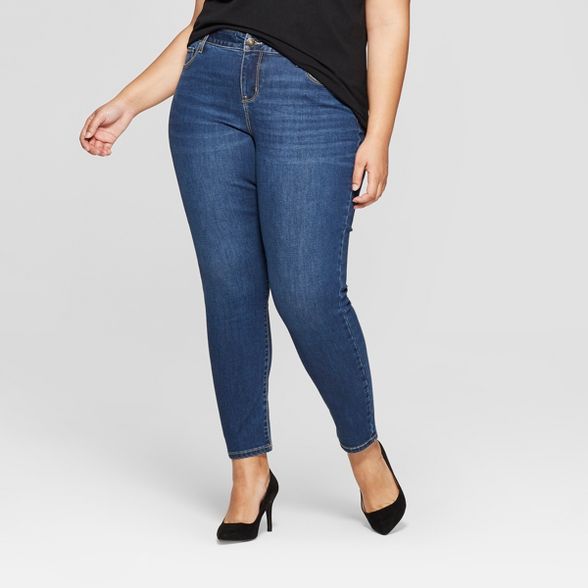 Women's Plus Size Skinny Jeans - Ava & Viv™ Medium Wash | Target