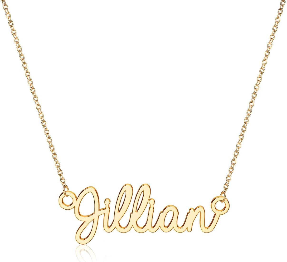 Turandoss Custom Name Necklace Personalized, 14K Gold Plated Name Pendant Necklace Dainty Name Ne... | Amazon (US)