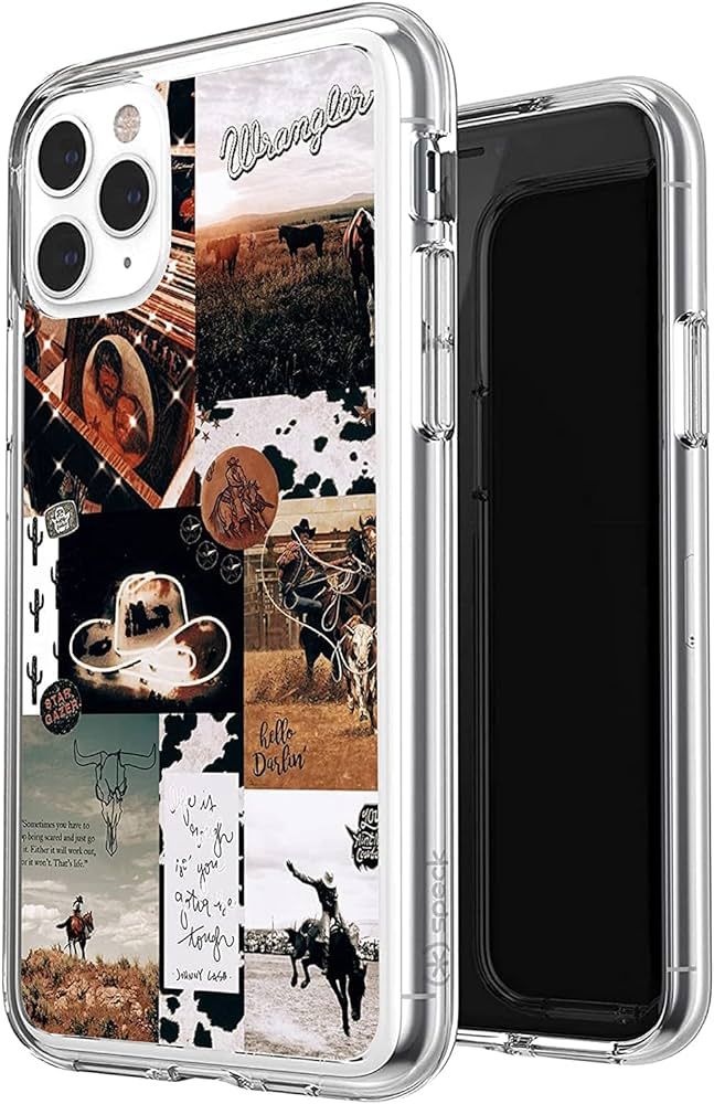 Western iPhone 13 Pro Max Case, Retro Cowgirl Cowboy Aesthetic, Shockproof Soft TPU Clear, Men Wo... | Amazon (US)