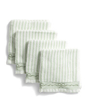 4pk Bow Wave Striped Wash Cloths | Marshalls