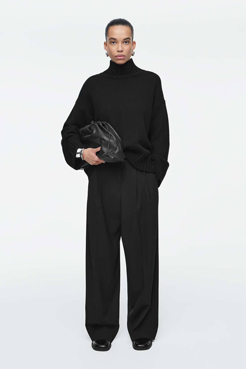 HomeTrousers RELAXED TWILL WIDE-LEG TROUSERS | COS UK