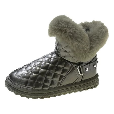 Womens Winter Snow Boots Warm Comfortable Fur Lined Waterproof Mid-Calf Ankle Boots Outdoor Non-slip Short Boots | Walmart (US)