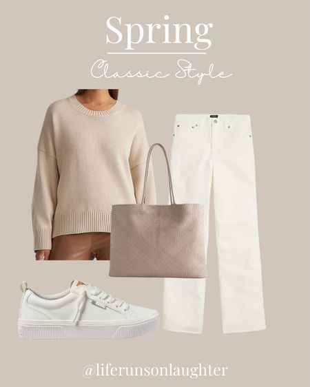 Classic spring style with wide leg white denim 

#LTKover40 #LTKsalealert #LTKstyletip