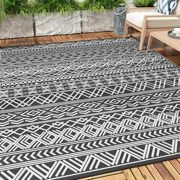 MontVoo Outdoor Rug Carpet for Patio RV Camping 5'x8' Waterproof Reversible Portable Outdoor Plas... | Walmart (US)