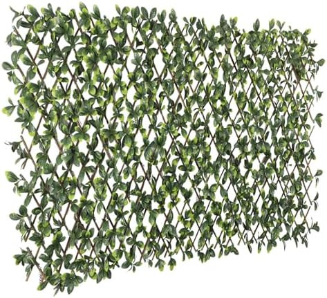 TANG 1PC Artificial Leaf Expandable Privacy Fence Screen, Faux Boxwood Stretchable Lattice Panels... | Amazon (US)