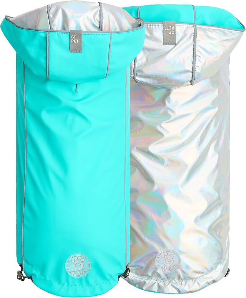 GF Pet Neon Yellow with Tie Dye Reversible Dog Raincoat, Small | Amazon (US)