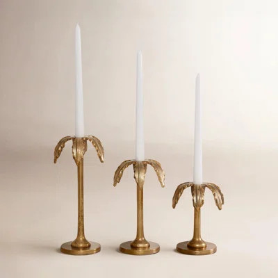 Pippin 3 Piece Aluminum Tabletop Candlestick Set | Wayfair North America