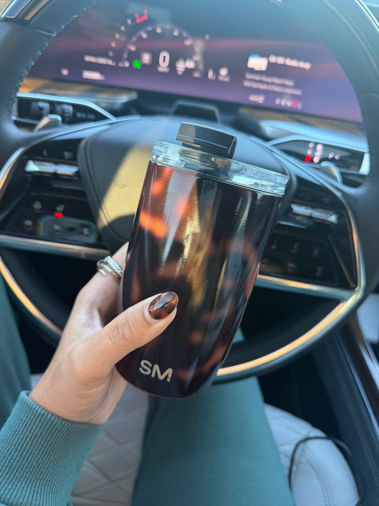 New morning emotional support cup. lol I love this cup for coffee. But could be great to put wine in too for the patio sipping. This fits perfectly in a cup holder too. Love this tortoise color but also comes in tons of color options!  Was thinking this would make a great gift too!