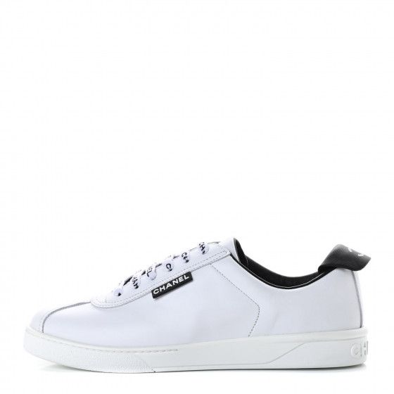 Calfskin CC Sneakers 39 White | Fashionphile