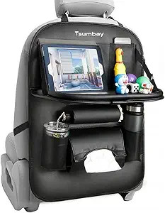 Tsumbay Car Backseat Organizer with Tablet Holder，9 Storage Pockets PU Leather Car Storage Orga... | Amazon (US)