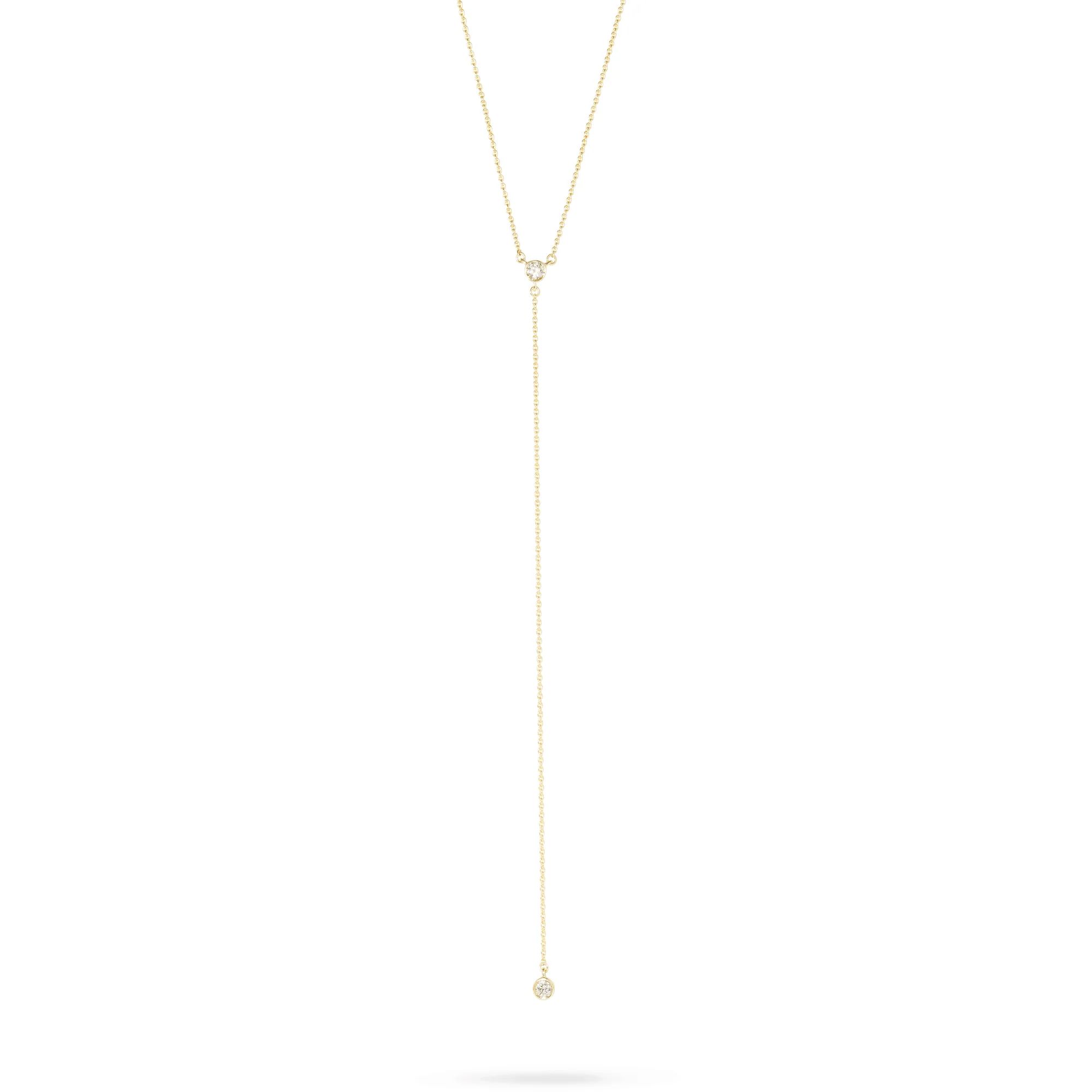 Tiny Diamond Lariat Necklace | Stone & Strand