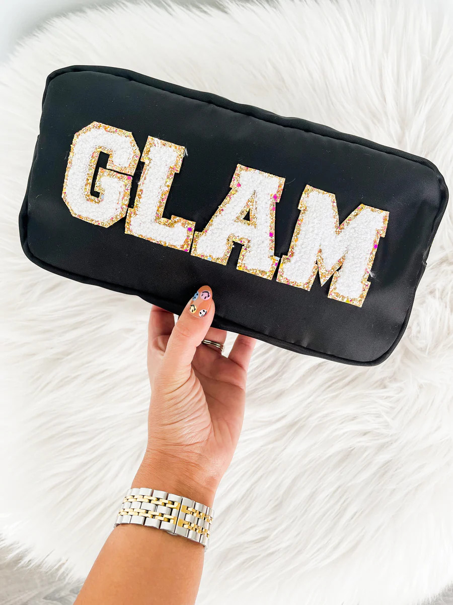 "GLAM" BLACK TRAVEL BAG | Apricot Lane Boutique