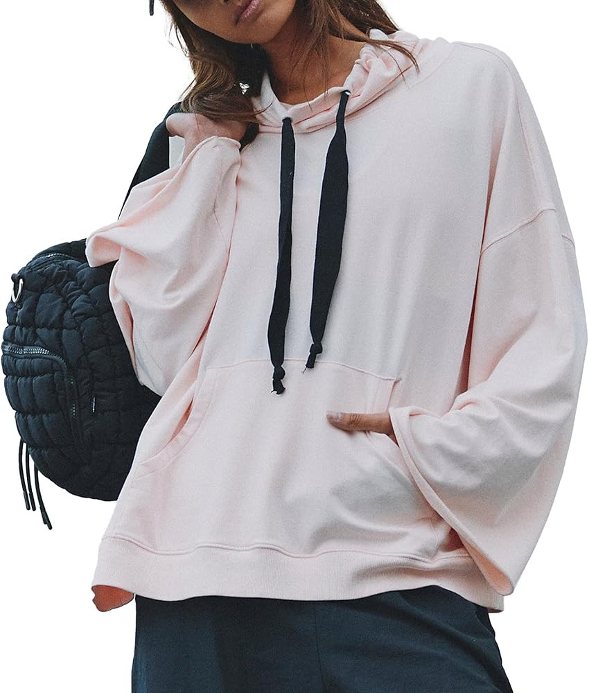 Oversized Sweatshirt for Women Casual Long Sleeve Cowl Neck Pullover Tops Boxy Workout Shirts Lig... | Amazon (US)