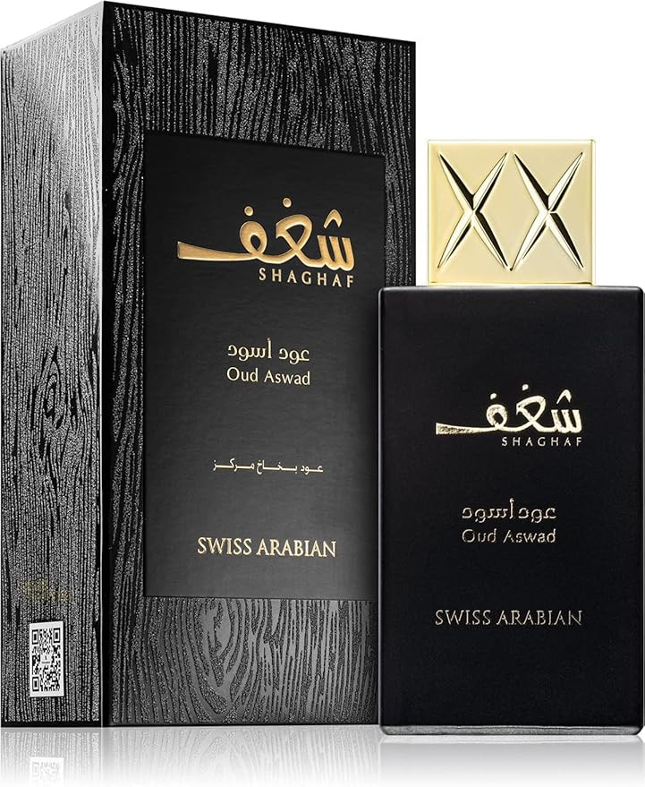 Shaghaf Oud Aswad, Eau de Parfum 75mL | Mouthwatering Incense Infused Noir Oud Wood Fragrance wit... | Amazon (UK)