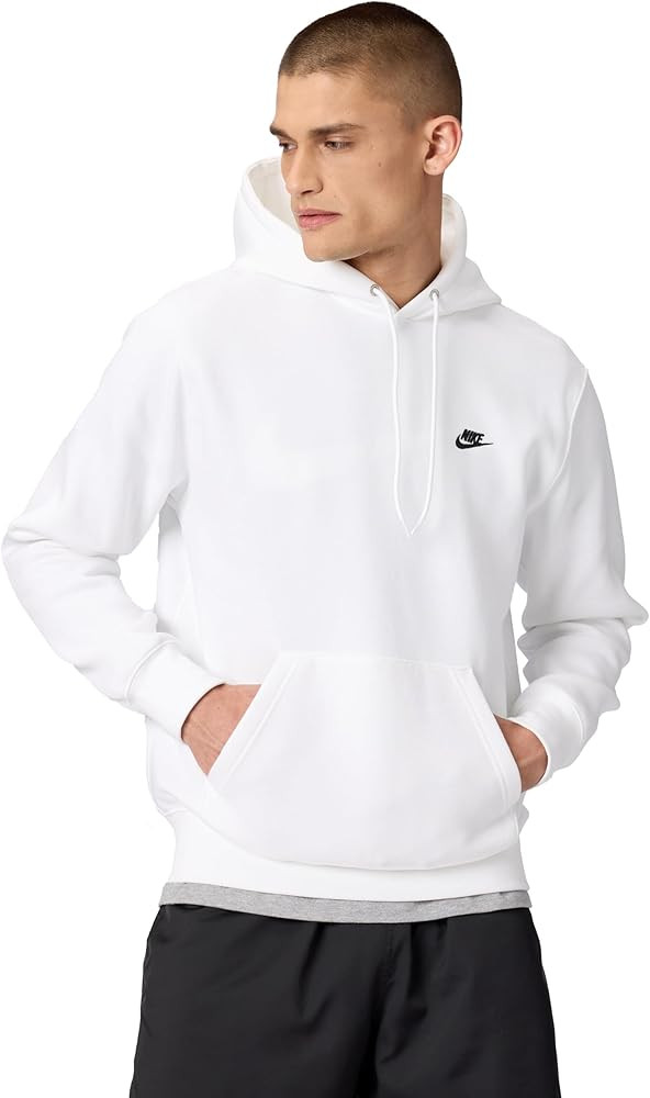Nike Men's Club Pullover Fleece Hoodie, Birch Heather/White/White, Medium at Amazon Men’s Cloth... | Amazon (US)