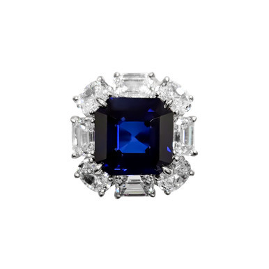 8ct Cushion Cut Ring (12 TCW) F1552-SAP-CZ-14KT | Fantasia by DeSerio