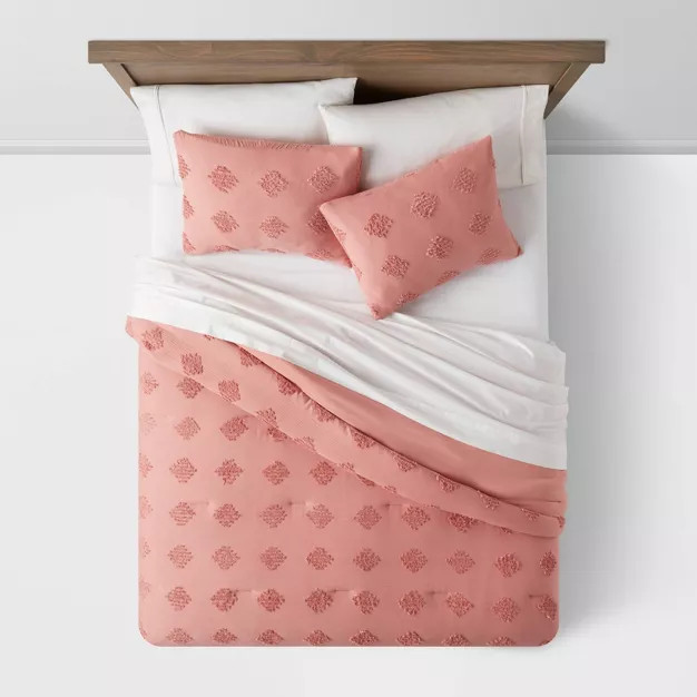 Tufted Diamond Crinkle Comforter & Sham Set - Threshold™ | Target