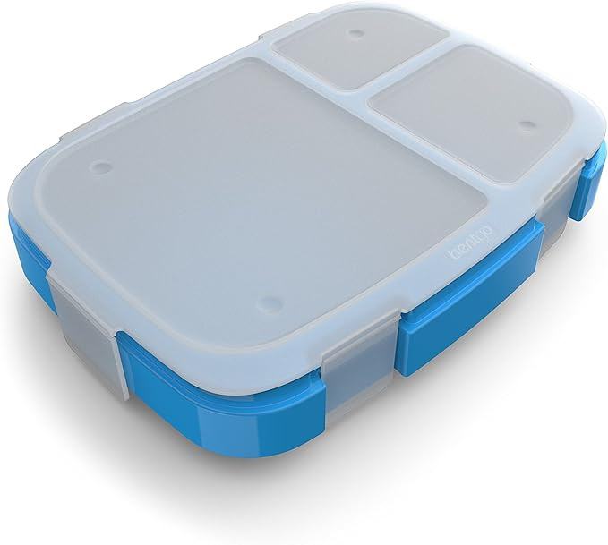 Bentgo Fresh Tray (Blue) with Transparent Cover - Reusable, BPA-Free, 4-Compartment Meal Prep Con... | Amazon (US)