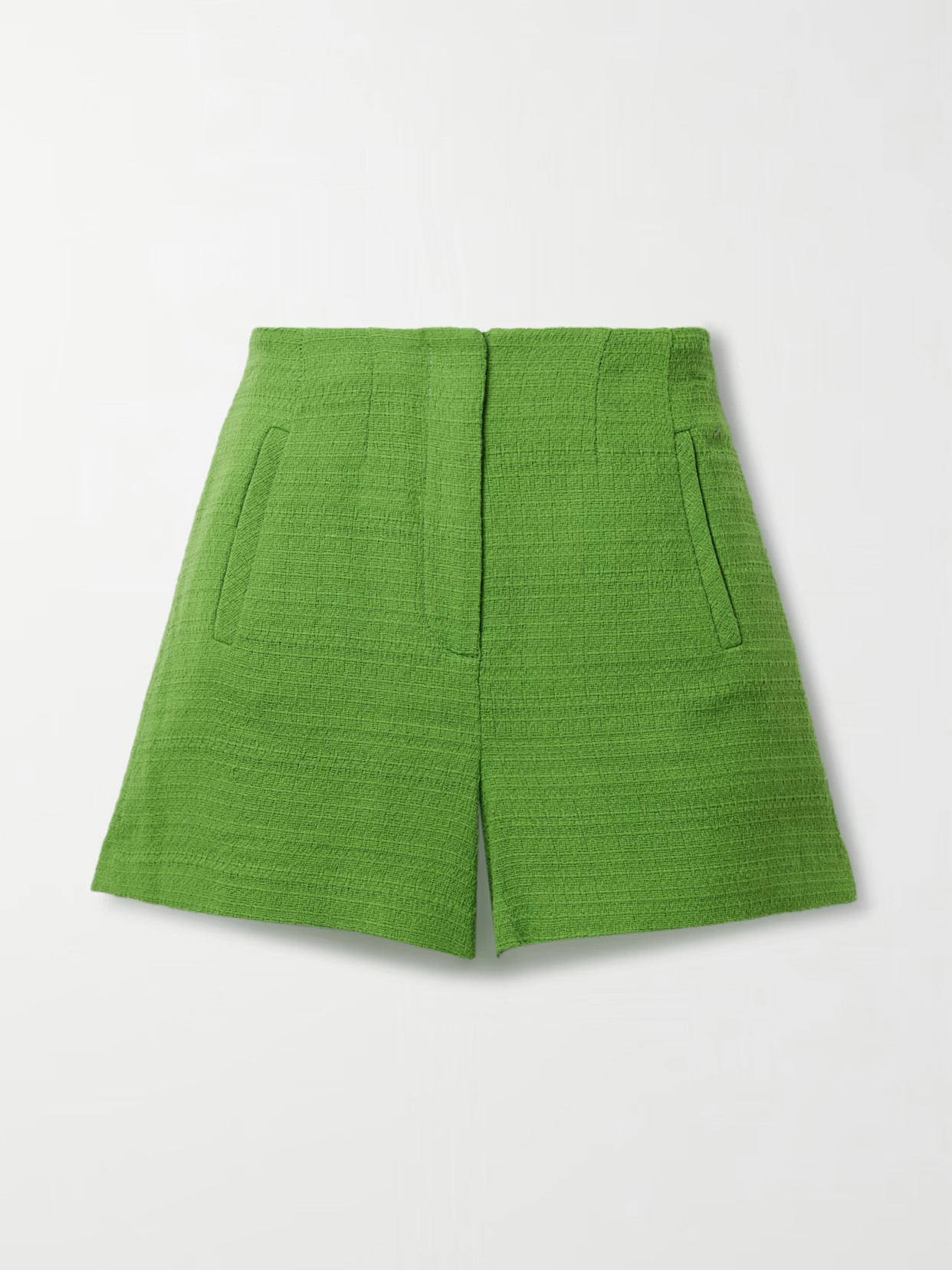 Veronica Beard - Jazmin Cotton-tweed Shorts - Green | NET-A-PORTER (US)