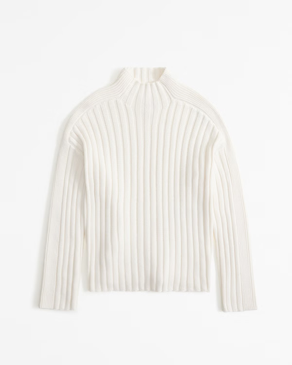 Ribbed Mockneck Sweater | Abercrombie & Fitch (US)