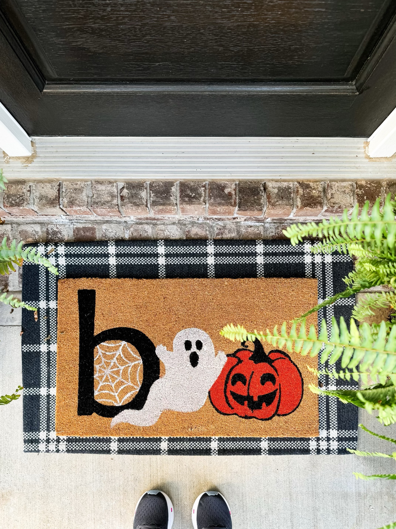 My first dip into fall is adding this  Halloween Boo doormat and black and white plaid layering mat to my front entry. It’s a fun and affordable way to add a seasonal touch to your home decor. Halloween decor fall decor coir doormat outdoor rug porch decor front entry décor Halloween welcome matt

#LTKFindsUnder50 #LTKSeasonal #LTKHome
