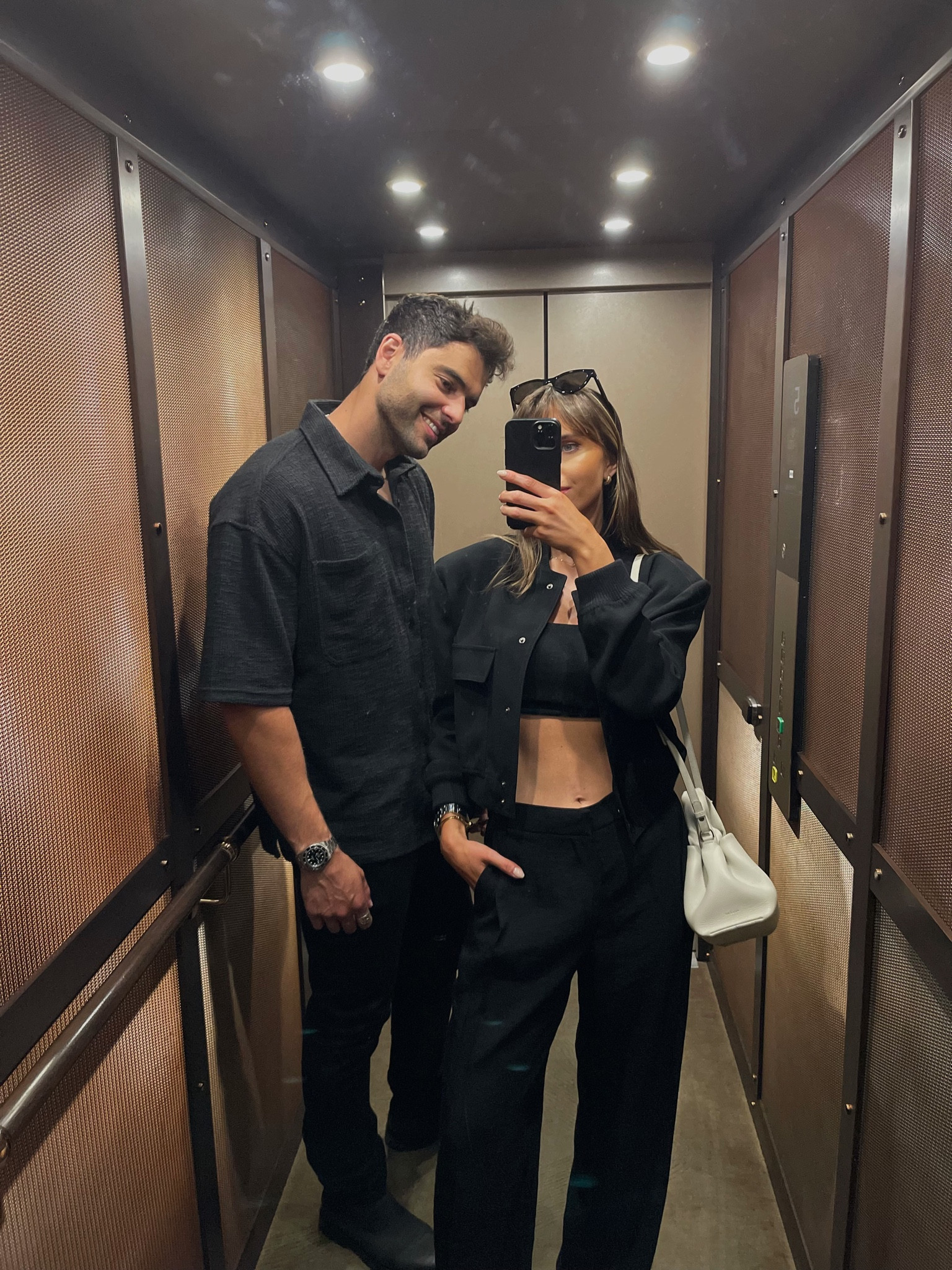 All black outfit, linen shirt, slim fit jeans, men’s boots, bandeau top, crop top, bomber jacket, cropped jacket, spring summer jacket, low rise trousers, wide leg trousers, tailored trousers, white bag, black sunglasses, white cross body bag, outfit inspo, summer outfits, pull & bear, plt, Chanel, cos, arket, H&M

#LTKfit #LTKSeasonal #LTKeurope