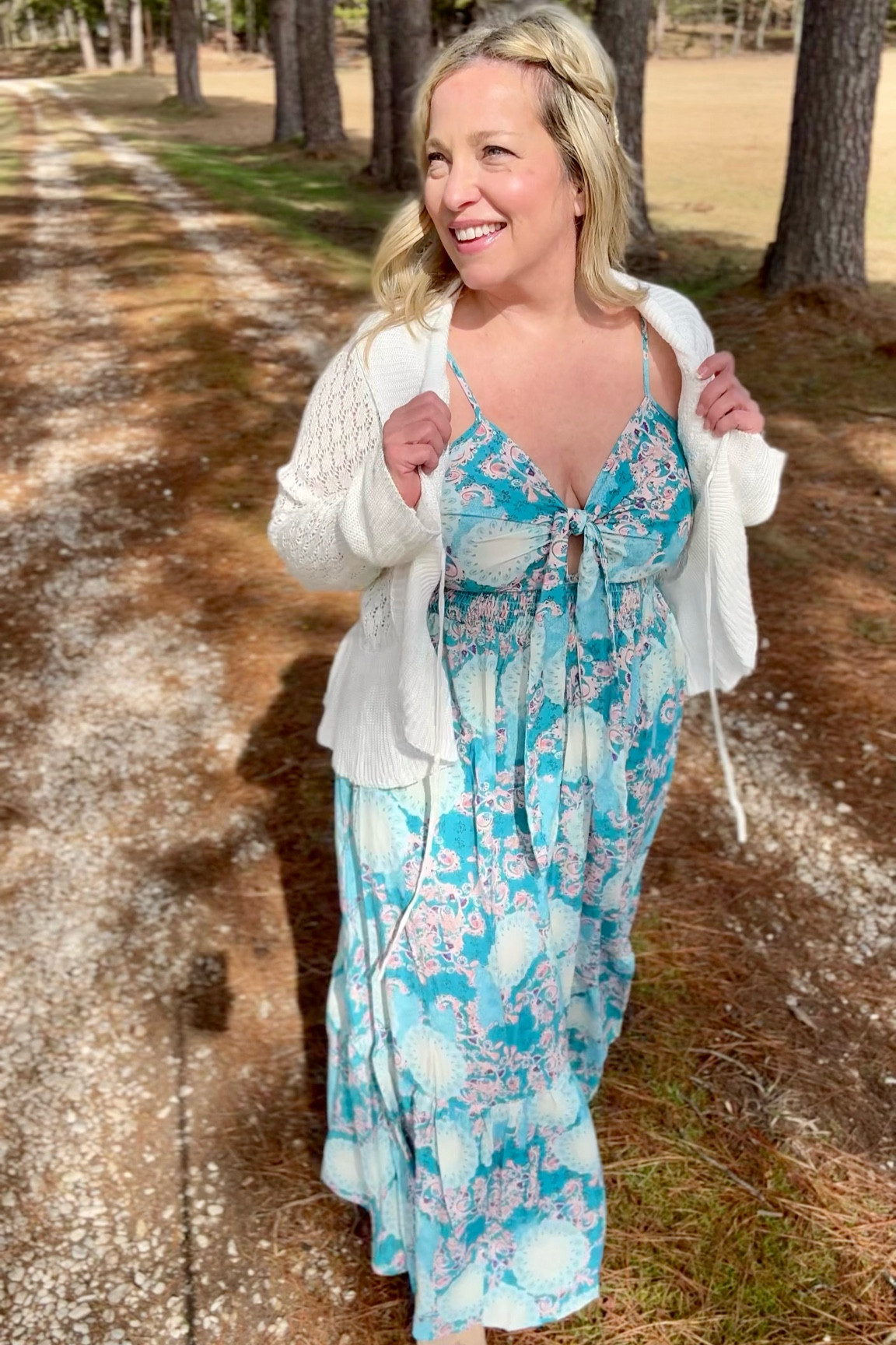 Beautiful Spring Dress! 
This would make an amazing cruise outfit, baby shower, or wedding shower dress, or Easter dress! I’m in a medium and I’m 5ft 0 inches 

#LTKPetite #LTKSeasonal #LTKTravel