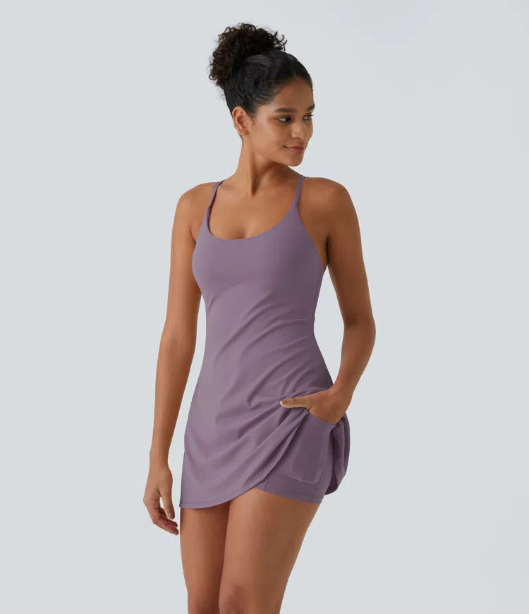 Women’s Softlyzero™ Plush Backless Active Dress-Easy Peezy Edition - Halara | HALARA