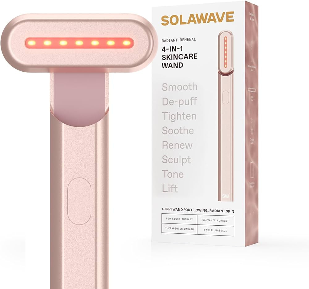 Solawave 4-in-1 Red Light Therapy Wand for Face & Neck | Beauty Device with Galvanic Current, Mas... | Amazon (US)