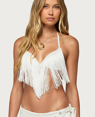 Women's Kienna Fringed Bra Top | Macy's