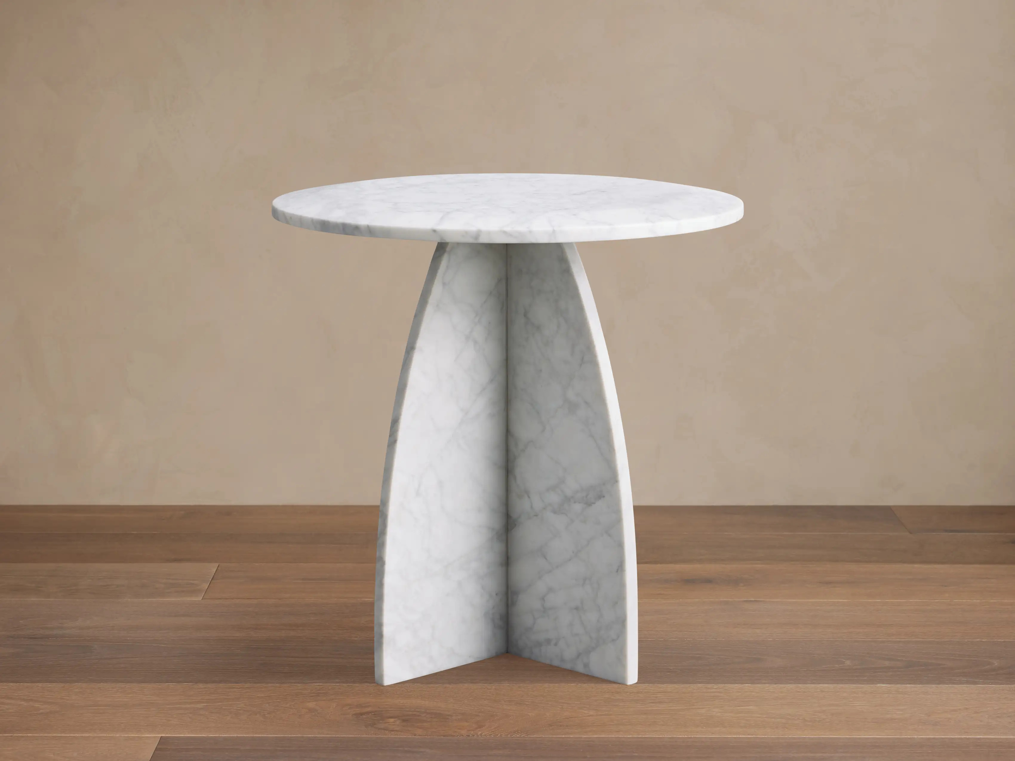 Solstice End Table in Carrara | Arhaus