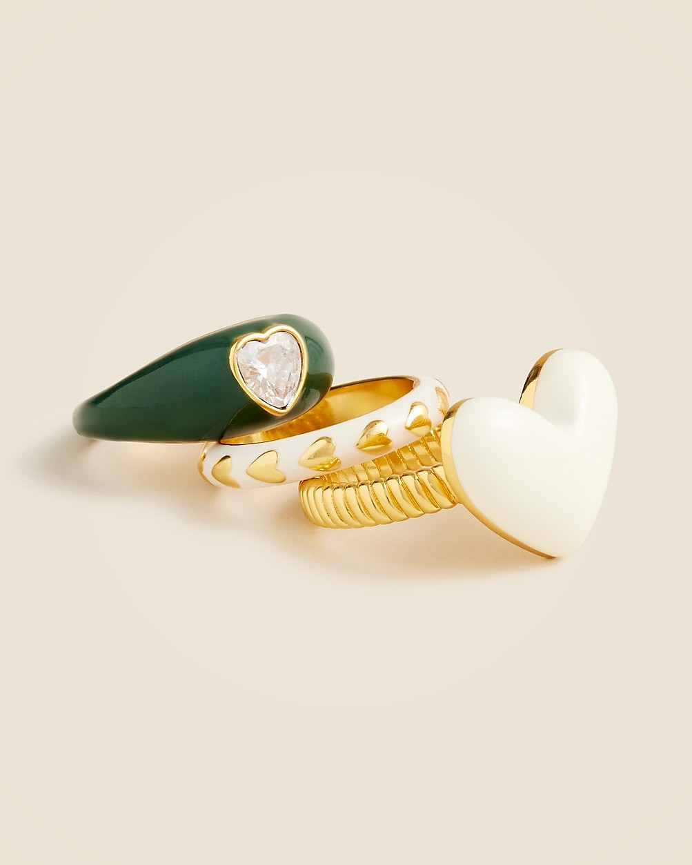Heart rings three-pack | J. Crew US